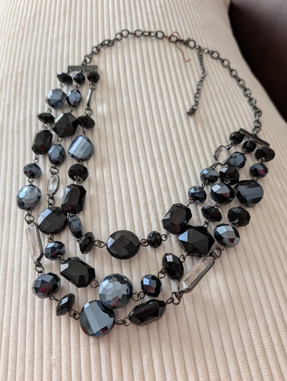 Multi-Strand Glass Bead Necklace